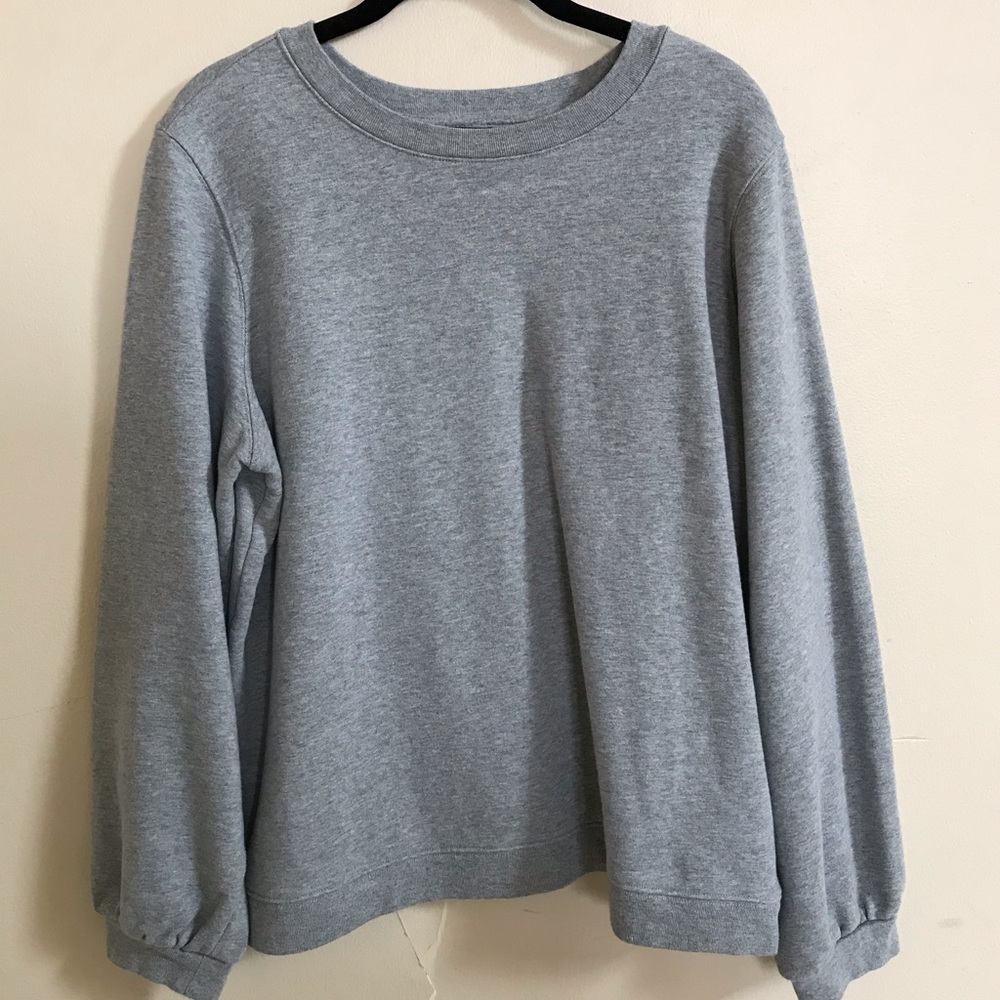 Banana Republic - Grey Puff Sleeve Pullover